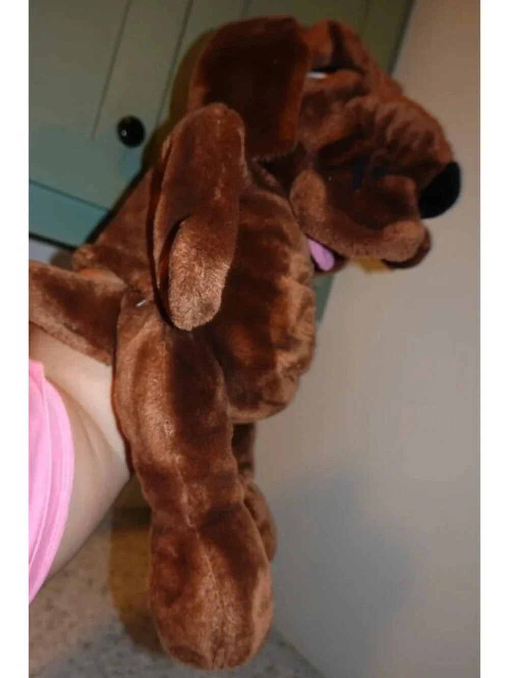 Vintage 1986 Dog Hound Puppet Plush 18